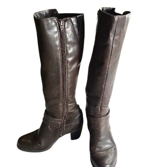 Natural Soul by Naturalizer Women's Brown Leather Boots Size 10 - Picture 1 of 17